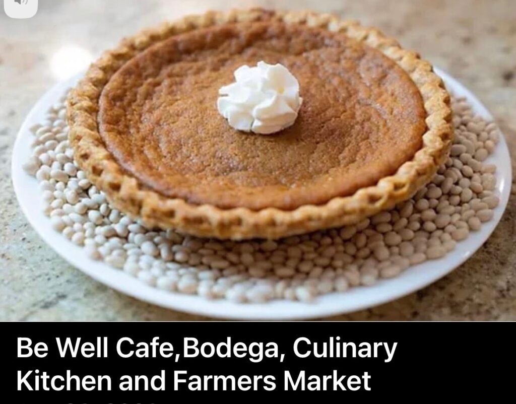 Bean pie from Be Well Cafe, Bodega, Culinary Kitchen and Farmers Market